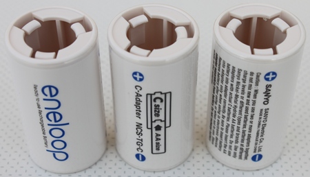 adaptateur pile Sanyo Eneloop LR06 vers LR14